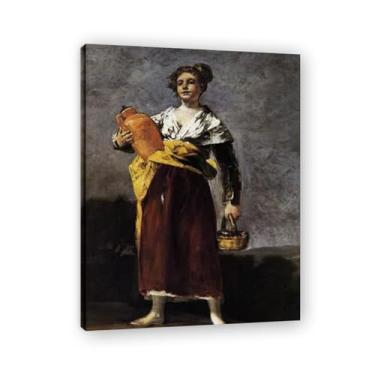 Imagem de Water CarrierFrancisco De Goya Impressão em tela romântica espanhola - Obra-prima do influente pintor romântico 69,8 x 91 cm emoldurado