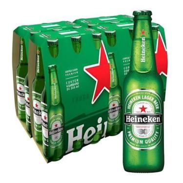 Imagem de Cerveja Heineken Long Neck 330ml Kit Com 24 Unidades