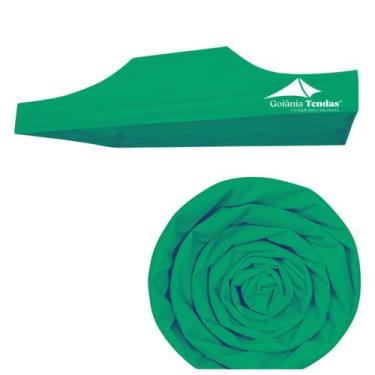Imagem de Cobertura Tenda Piramidal 8x4 Lona Vinílica - Goiania Tendas, Verde fo