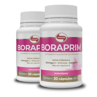 Imagem de Kit 2 Óleo De Borragem E Prímula 1G Boraprim Vitafor 30Cáps
