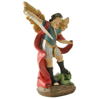 Imagem de Estátua de São Miguel Arcanjo em resina de 19 cm de altura, decoração religiosa