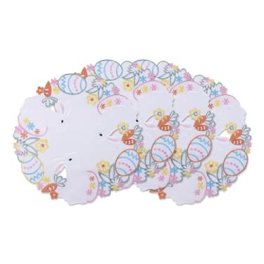 Imagem de RGHSZ 4 peças de jogo americano de Páscoa, jogo americano fofo, caminho de mesa de Páscoa, tapetes redondos de 38 cm, decorações de mesa de centro de mesa, tapetes bordados para casa, jantar, férias