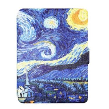 Imagem de Akacy Capa com padrão pintado para nova viagem Kindle de 6 polegadas (edição de 2014), capa protetora leve para Kindle Voyage 2014 e-reader (10)