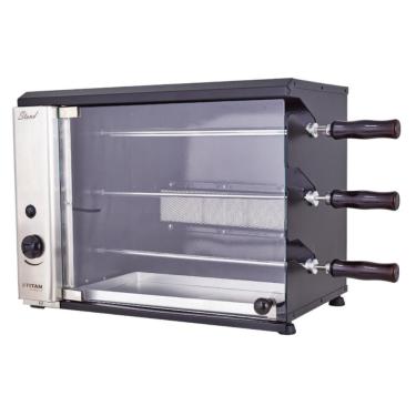Imagem de Churrasqueira A Gás Natural De Bancada Vertical Titan Stand 3 Espetos Giratórios 127v