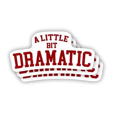 Imagem de (3 peças) Adesivo dramático A Little Bit com frases motivacionais sarcásticas citação humorística decalque de vinil para Kindle, laptop, garrafa de água, capacete rígido de telefone, adesivo de