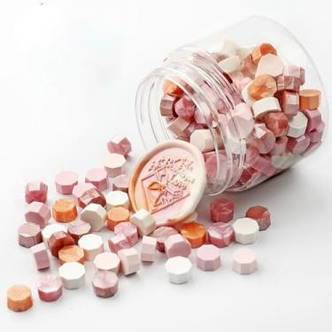 Imagem de Contas de cera de vedação de 5 cores, contas de selo de cera octogonal para selos de selos de envelope, convites, embalagens de vinho, selagem de letras