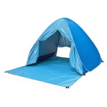 Imagem de Barraca Tenda Proteção Solar Praia Acampamento Uv Portátil(Azul com cortina de porta)