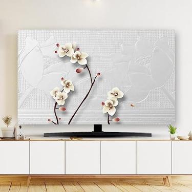 Imagem de Capa de TV Capa contra poeira interna 32-80 polegadas Protetores de tela de televisão/computador Protetores de tela à prova de poeira Capas para pendurar em casa monitor curvo de mesa