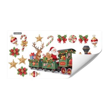 Imagem de Ｂｅｓｇａ Adesivo de parede natalino, decoração fácil de aplicar, em PVC, para festas, decoração de janelas, ideal para banheiros, restaurantes e salas de, Style C
