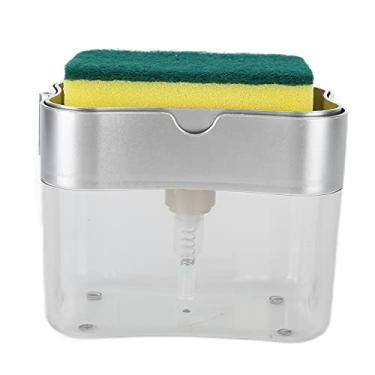 Imagem de Phefop Dispensador de Sabão, Recipiente Líquido Manual Abs Com Esponja, Organizador de Sabão Fácil de Prensa Manual para Cozinha e Casa (#12)