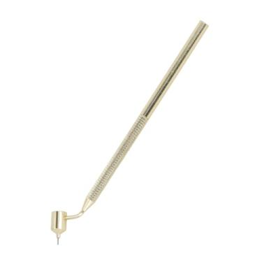 Imagem de Caneta de pintura de linha fina inclinada com detalhes precisos Caneta aplicadora de tinta para escritor de fluido de linha fina para tecido Madeira Metal Material de alumínio (0,7 mm)