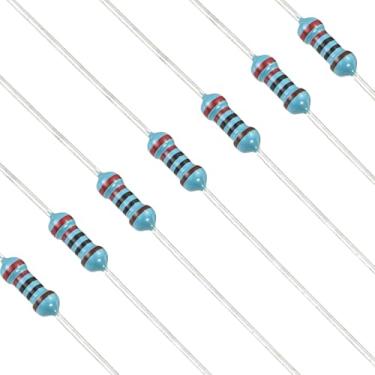 Imagem de YOKIVE 100 peças de resistores de 220 Ohm, resistor fixo de filme metálico de 1/4 W (0,25 W), resistores de tolerância +/-1%, certificado ROHS