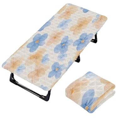 Imagem de Burbuja Lençol de berço de flores em aquarela para crianças, lençol de cochilo acolchoado portátil com faixa elástica para meninas e meninos, lavável na máquina, 63,5 x 127 cm