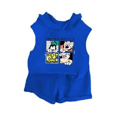 Imagem de Conjunto De 2 Peças De Camiseta E Shorts Do Mickey Mouse Para Crianças
