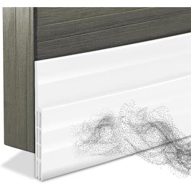 Imagem de 1 pacote de rolha de porta branca, à prova de som e à prova de intempéries, isolamento ajustável para bloqueio de ar frio