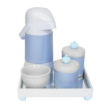 Imagem de Kit Higiene Porcelanas Térmica Completo Resina Coroa Azul