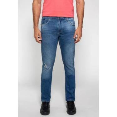 Imagem de Calça Jeans Skinny Puidos Guess Azul Claro-Masculino