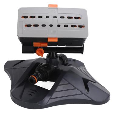 Imagem de TOPINCN Aspersor de Jardim, Aspersor de Gramado de 16 Furos Irrigação Automática de Balanço de Pulverizador de água de Grama, de Mangueira de Jardim Com 4 Modos de