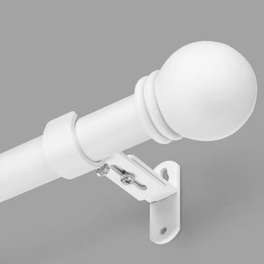Imagem de Varão de cortina AMZSEVEN para janelas de 40 a 120 cm ajustável branco