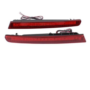 Imagem de MOTOKU Par de luz de freio refletor de para-choque traseiro vermelho esquerdo e direito para Ford Explorer 2011-2015
