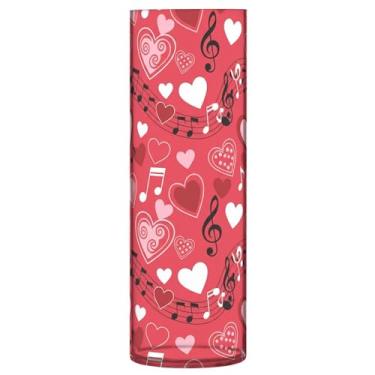 Imagem de CEBUGI Vaso de flores de coração, 10 x 30 cm, vaso cilíndrico para flores, vaso transparente inquebrável para festa de casamento, decoração de casa
