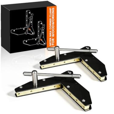 Imagem de Braçadeiras de esquadria para marcenaria, pacote com 2 acampamentos de moluscos para janelas e portas, porta-retratos, acabamento de gabinete, projetos de artesanato de precisão