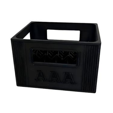 Imagem de 1 caixa de armazenamento de bateria AAA impressa em 3D - grande capacidade, 30/20 compartimentos, organizador de plástico durável (preto)