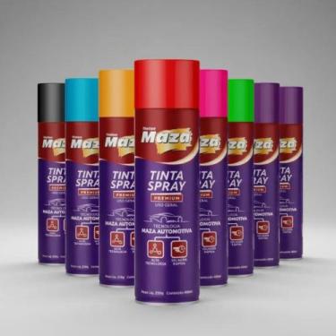 Imagem de Tinta Spray Maza Automotivo Cores Linha Premium Secagem Rápida, Alumín