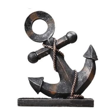 Imagem de HYTTER Modelo âncora vintage resina criativa casa café sala vinho armário decoração armário vinho decoração armário amarelo 19 cm