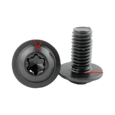 Imagem de Parafuso Torx Prateado/Preto Em Aço Inoxidável 304 M4 M5 M6 M8 Com Cab