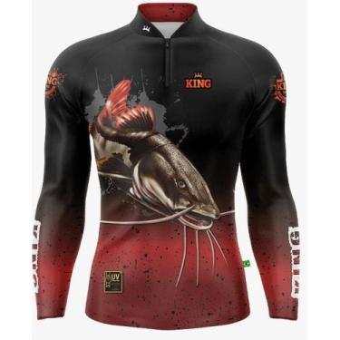 Imagem de Camiseta de pesca KING proteção solar 50+uv Feminina e Masculina pirar