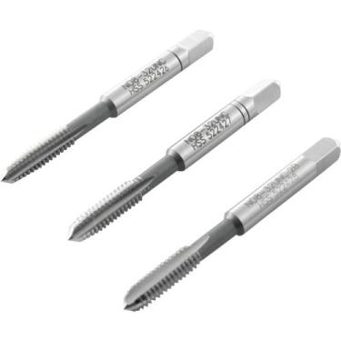Imagem de Macho Manual Aço Rápido Nº 8 5/32'' Unc Jogo c/ 3 pçs Vonder