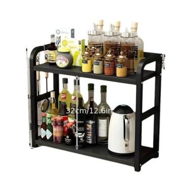 Imagem de Prateleira De Metal De 2 Níveis Para Bancada, Organizador À Prova De F