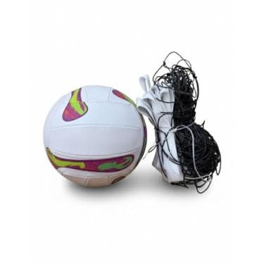 Imagem de Kit Vôlei Completo: Bola + Rede (5m/3m) + Mochila, Resistente para Praia, Quadra, Piscina(Rede 3m)