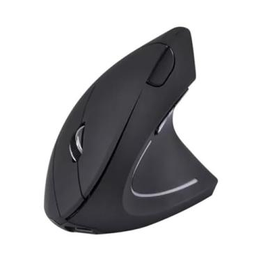 Imagem de Mouse Vertical Sem Fio KA-6660, Wireless 2.4G e Bluetooth, 2400 DPI, Recarregável USB, Ergonômico (Preto)
