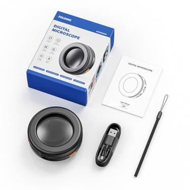 Imagem de Dpofirs Microscópio Digital Com Ampliação 500X Lupa Portátil Com Tela IPS para Exploração de Identificação de Joias para Adultos, Crianças, Idosos 2.0 Tela IPS 166g