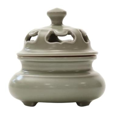 Imagem de Queimador de incenso Ru Kiln com três pernas para uso doméstico, queimador de incenso, cerimônia de chá, incenso de cerâmica, queimador de aromaterapia, queimador de incenso