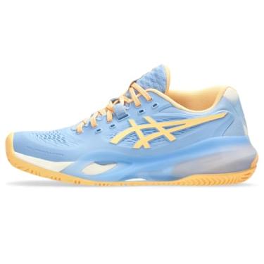 Imagem de ASICS Tênis feminino Gel-Resolution X Padel, Lavagem de pedra/brilho laranja, 40