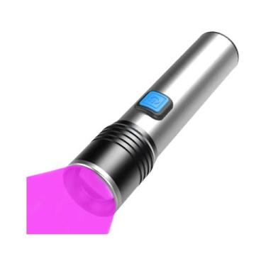 Imagem de Lanterna UV 365/395nm Recarregável Tipo-C Luz Negra Para Detecção De U