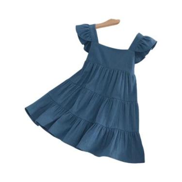 Imagem de Vestido De Princesa Sem Mangas Com Ruffles Para Bebê Menina Verão 2023