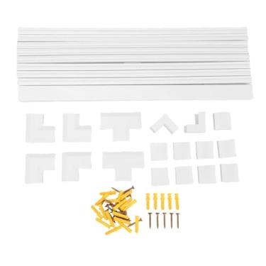 Imagem de Garosa Kit Hider de Cabo 10 Unidades de Capas de Cabos de PVC Retardantes de Chamas Com Fita Dupla Face Corretivo de Fio Pintável para TV Montada na Parede Gerenciamento de Cabos de