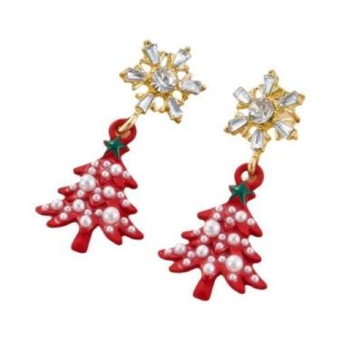 Imagem de Brincos Femininos Com Pingente De Estrela Giratória De Natal, Presente
