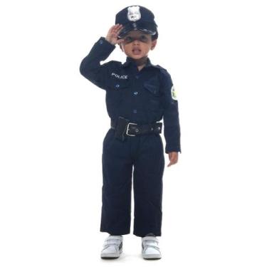 Imagem de Fantasia Policial Infantil Com Chapéu - Abrakadabra, UNICA, P