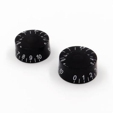 Imagem de Par Knob Acrílico Preto Guitarra Les Paul Sg Prs