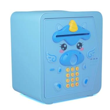 Imagem de Cofrinho ATM para meninos e meninas, cofrinho de brinquedo com proteção por senha, pote de dinheiro seguro para crianças para adultos com compartimento para notas de garra automática, ótimo banco de