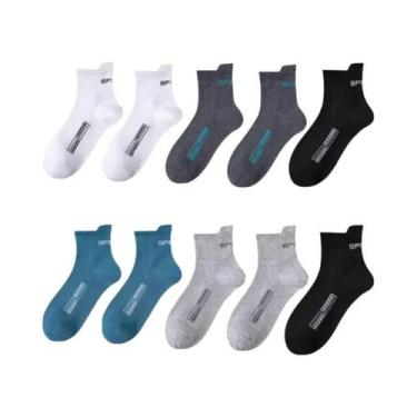 Imagem de Meias Esportivas Casuais De Algodão Respirável E Absorvente De Suor Ma
