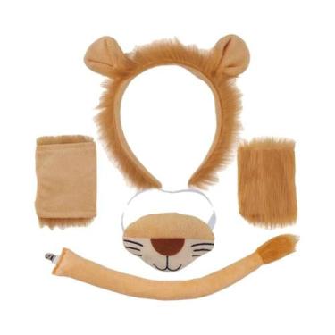 Imagem de Conjunto De Saia E Faixa De Cabeça Com Orelhas E Cauda De Leão Para Ad