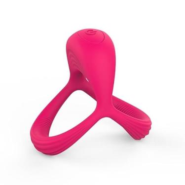 Imagem de Anel Peniano Duplo com Vibrador e Escroto - Silicone Macio, 1 Modo de Vibração Potente e Silenciosa