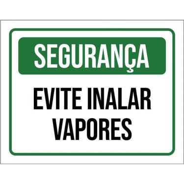 Imagem de Kit 10 Placa Acm Segurança Evite Inalar Vapores 18X23