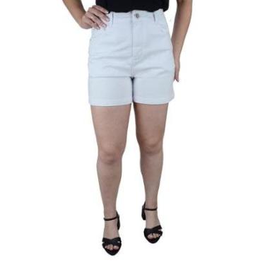 Imagem de Shorts Feminino Lado Avesso Mom Jeans Branco - L129061-Feminino